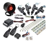 Riloer Kit sistema di accesso senza chiave con telecomando per serratura centralizzata, con kit di chiusura centralizzata elettrica 2 telecomando per auto senza chiave + sirena di allarme