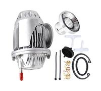Riloer Kit valvola di soffiaggio diesel, valvola di soffiaggio per auto in alluminio, adattatore valvola di scarico per auto, adattatore per valvola di scarico compatibile con SQV SSQV, argento