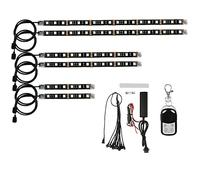 Riloer Lampada a Striscia Neon a LED per Moto, telecomando RGB sotto luci Luminose, striscia luminosa decorativa a LED 5050SMD