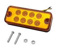 Riloer Luce di Posizione Laterale, 4 pezzi 8 LED, Luci di Indicatore Laterale Anteriore e Posteriore per 12V, Sostituzione Luci Esterne per Camion, Rimorchio, Autocarro, RV, Autobus