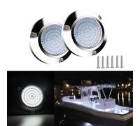 Riloer Luci a LED per barche, 2 pezzi, impermeabili, luci marine, 12 V CC, luci di arco, luci di navigazione per barche, luci di ancoraggio per barche, pontoni, yacht, luce bianca