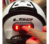 Riloer Luci bicicletta led, Luce LED Notturna del Casco Moto, USB ricaricabile impermeabile,Universale Luce di Avvertimento del Segnale di Sicurezza del Nastro del Ciclismo con 3 Modalità Flash