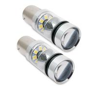 Riloer Luci dei freni per auto, 2PCS 12V 100W Luci di retromarcia a LED/indicatori di direzione per presa 1156 BA15S, CANBUS senza errori, luce bianca Xenon HID 6500K