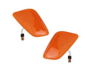 Riloer Luci di posizione a LED per indicatori laterali da 12 V, ripetitore di luce di segnalazione, lampada ambra, 2 pezzi, compatibile con Jeep Wrangler TJ 1997-2006 55155629AC giallo
