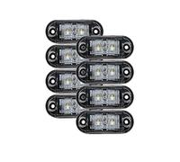 Riloer Luci laterali per auto Indicatori di direzione laterali a LED universali per autobus per camion con rimorchio 12V / 24V, 8PCS-Bianco