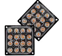 Riloer Luci stroboscopiche per auto, segnalazione di pericolo, luci lampeggianti di emergenza, 2 pezzi, luce stroboscopica per auto, luce di avvertimento stroboscopica per veicoli da 12 V-24 V,