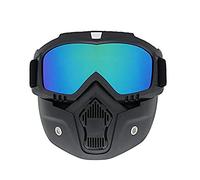 Riloer Maschera per Occhiali da Motocross, Staccabile, Antivento, Protezione UV e Maschera per Cecità da Neve, Utilizzata per Motocross/Bicicletta, Alpinismo, Escursionismo, Sci, Lenti Multicolore
