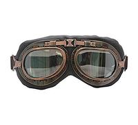 Riloer Occhiali da moto retrò bronzo vintage pilota, adatti per moto Harley