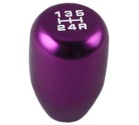 Riloer Pomello del cambio manuale in lega di alluminio a 5 velocità, leva del cambio con 3 adattatori da 8 mm + 10 mm + 12 mm, adatto per la maggior parte dei veicoli a trasmissione manuale, viola