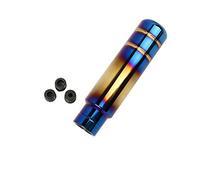 Riloer - Pomello del cambio per auto, universale, 13 cm, in alluminio, cambio per auto, camion, auto da corsa, con 3 adattatori da 8 mm, 10 mm, 12 mm, colore blu