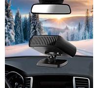 Riloer Riscaldatore per auto portatile 2 in 1, sbrinatore per auto a riscaldamento rapido, ventola di raffreddamento per auto calda e fredda con accendisigari 12V