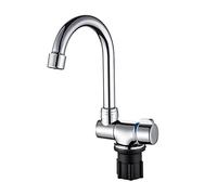 Riloer Rubinetto pieghevole in rame, rubinetto girevole a 360°, miscelatore acqua fredda e calda per camper