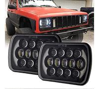 Riloer Set di 2 fari LED per auto, 5 x 7 cm, 105 W, per proiettore LED DRL Compatibile con Cherokee XJ Off Road Truck H6014 H6054 H5054 H6054LL 69822 6052 6053