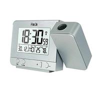 Riloer Sveglia con proiezione, orologio digitale intelligente da soffitto con temperatura e caricatore USB, ampio display digitale, Snooze, timer di spegnimento, Argento