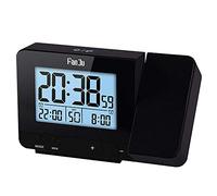 Riloer Sveglia con proiezione, orologio digitale intelligente da soffitto con temperatura e caricatore USB, ampio display digitale, Snooze, timer di spegnimento, Nero