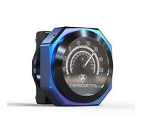 Riloer termometro manubrio calibro, indicatore di temperatura in lega luminosa impermeabile, termometro per moto in lega compatibile con Yamaha Kawasaki Honda Suzuki