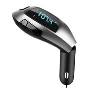 Riloer Trasmettitore FM Bluetooth per auto, adattatore per auto Bluetooth con porta USB di ricarica rapida, chiamate in vivavoce, lettore musicale MP3, radio FM