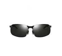 Riloer UV400 Occhiali da sole polarizzati per la visione notturna da uomo e da donna, con custodia per occhiali, montatura nera per visione notturna