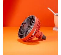 Riloer Ventilatore per auto con luce notturna, ventola per auto ABS, nero, bianco, giallo, rosso, 3 ventole per aria condizionata velocità del vento