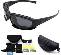 Riloer X7 Occhiali protettivi Occhiali da sole sportivi polarizzati, Occhiali da sole resistenti ai raggi UV con 4 lenti, universali per motociclismo Sci pesca