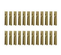 RILOMBAO Confezione da 24 mollette grandi in legno da 7,2 cm x 1 cm, dorate, resistenti, per appendere foto e lavanderia