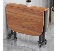 RILOOR Tavolo da pranzo pieghevole, scrivania multifunzione allungabile in legno da cucina a ribalta, con 6 ruote, pieghevole in tre forme(120 * 70cm)
