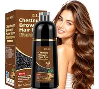RILSIC Shampoo Capelli Castagno Marrone per Capelli Grigi, Hair Dye 3 in 1