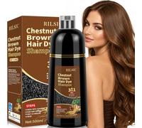 RILSIC Shampoo Colorante, 500ml Hair Dye Shampoo 3 in 1 (Castagno, 500ML)