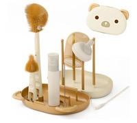 RIMAFI Kit Completo, Custodia di Pulizia Portatile per Asciugare Biberon e Tettarelle, Scolabiberon, Asciugabiberon, Scovolini per Biberon, Regalo per Neonati o Neonati, per la Trousse Baby