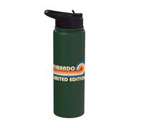 RIMANDO Retro 70s 80s Sunset Stripe Stainless Steel Insulated Water Bottle