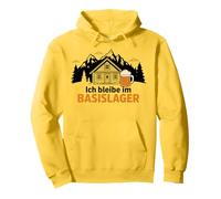 Rimango nel Campo Base - Bergsteiger Wandererer Montagne & Birra Felpa con Cappuccio