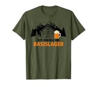 Rimango nel Campo Base - Bergsteiger Wandererer Montagne & Birra Maglietta