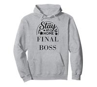 Rimani a casa Final Boss Adatto per Bambini, Uomini e Donne. Felpa con Cappuccio