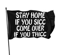 Rimani a casa se ti sicc vieni se ti spessi bandiera 3x5 piedi banner poster sfondo decorativo decorazione da parete in poliestere applicare a giardino cortile casa interno esterno