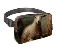 Rimani a mani libere e alla moda con il nostro marsupio da viaggio, la borsa a tracolla essenziale per corsa, passeggiate, escursionismo e ciclismo., motivo pecora vintage, Multicolore#06,