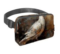 Rimani a mani libere e alla moda con il nostro marsupio da viaggio per uomini e donne, una borsa a tracolla per corsa, passeggiate, escursionismo e ciclismo, motivo piccione vintage, Multicolore#04,