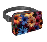 Rimani a mani libere e alla moda con il nostro marsupio da viaggio per uomini e donne, una borsa a tracolla per corsa, passeggiate, escursioni e ciclismo, bellissimi fiori, Multicolore#06,