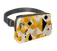 Rimani a mani libere nella tua avventura con il nostro marsupio da viaggio, perfetto per uomini e donne, corsa, passeggiate, escursionismo e ciclismo, geometrico astratto giallo, Multicolore#01,
