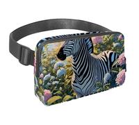 Rimani a mani libere nella tua avventura con il nostro marsupio da viaggio, perfetto per uomini e donne, corsa, passeggiate, escursioni e ciclismo, carino zebra e fiore, Multicolore#03,