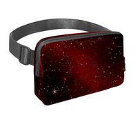 Rimani attivo e mantieni i tuoi effetti personali al sicuro con la nostra borsa a tracolla per corsa, ideale per stili di vita attivi, cielo stellato rosso, Multicolore#07, 1.5x9.0x5.9in/4x23x15cm