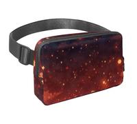 Rimani attivo e mantieni i tuoi effetti personali al sicuro con la nostra borsa a tracolla per corsa, ideale per stili di vita attivi, cielo stellato rosso, Multicolore#05, 1.5x9.0x5.9in/4x23x15cm