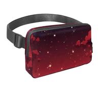 Rimani attivo e mantieni i tuoi effetti personali al sicuro con la nostra borsa a tracolla per corsa, ideale per stili di vita attivi, cielo stellato rosso, Multicolore#06, 1.5x9.0x5.9in/4x23x15cm