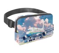 Rimani attivo e organizzato con il nostro marsupio da viaggio, borsa a tracolla per corsa, escursionismo, ciclismo, progettata per uomini e donne, motivo aereo blu, Multicolore#05,