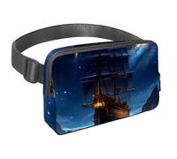 Rimani attivo e organizzato con il nostro marsupio da viaggio, borsa a tracolla per corsa, escursionismo, ciclismo, progettata per uomini e donne, antica nave spaziale, Multicolore#05,