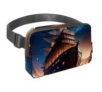 Rimani attivo e organizzato con il nostro marsupio da viaggio, borsa a tracolla per corsa, escursionismo, ciclismo, progettata per uomini e donne, antica nave spaziale, Multicolore#08,