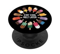 Rimani Fresco Sciogli Dopo Divertente Gelato PopSockets PopGrip Adesivo