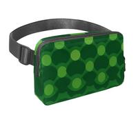 Rimani in movimento con il nostro marsupio da viaggio, la borsa a tracolla perfetta per corsa, passeggiate, escursioni e ciclismo, geometrico circolare verde, Multicolore#01, 1.5x9.0x5.9in/4x23x15cm