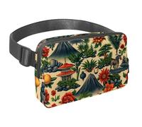 Rimani organizzato ed elegante nelle tue avventure con il nostro marsupio con cinturino regolabile, il marsupio da viaggio ideale per passeggiate, escursioni e ciclismo., motivo paesaggio da viaggio,