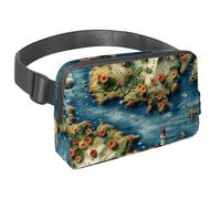 Rimani organizzato ed elegante nelle tue avventure con il nostro marsupio con cinturino regolabile, il marsupio da viaggio ideale per passeggiate, escursioni e ciclismo., motivo paesaggio da viaggio,