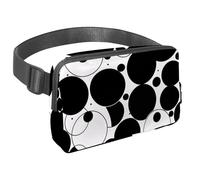 Rimani organizzato ed elegante nelle tue avventure con il nostro marsupio con cinturino regolabile, il marsupio da viaggio ideale per passeggiate, escursioni e ciclismo., geometrico circolare verde,